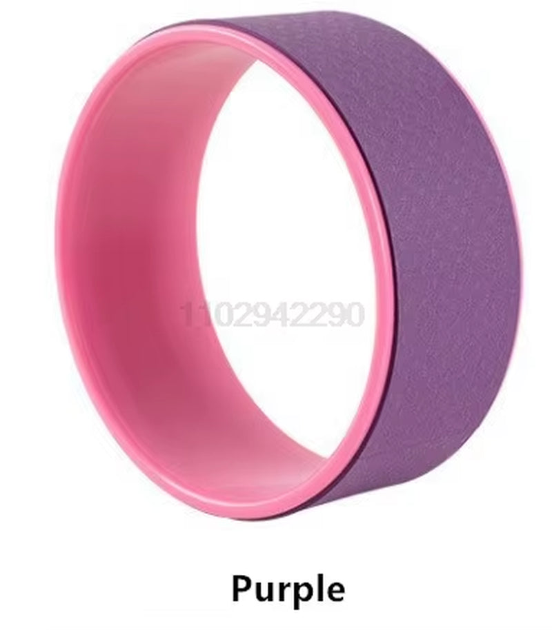 12" Yoga Wheel Back Roller Deep Tissue Massager Yoga Stretching Equipmen for Back Pain Relief Improving Yoga Poses Relaxation